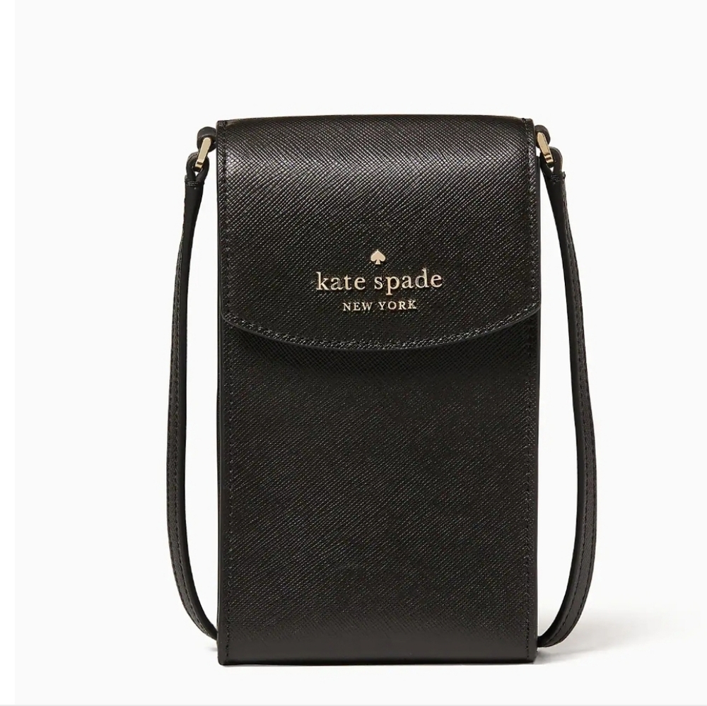 NWT KATE SPADE saffiano leather black crossbody - Picture 2 of 11